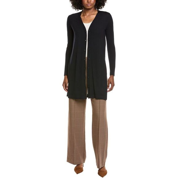 Max Mara Womens SPlatani Wool Cardigan, Black